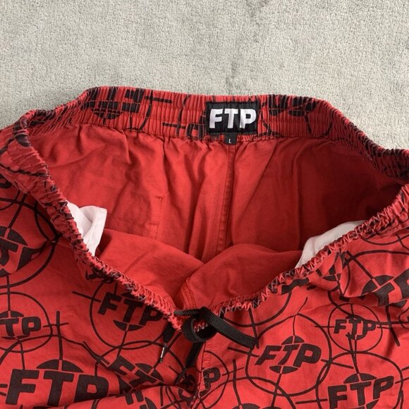 FTP Shorts Mens Large Red Crosshair All Over Print Streetwear FuckThePopulation - Picture 5 of 11